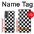 S1611 Black and White Check Chess Board Hülle Schutzhülle Taschen für Samsung Galaxy A37