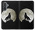 S1981 Wolf Howling at The Moon Hülle Schutzhülle Taschen für Samsung Galaxy A37