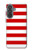 S2364 Red and White Striped Hülle Schutzhülle Taschen für Samsung Galaxy A37