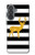 S2794 Black and White Striped Deer Gold Sparkles Hülle Schutzhülle Taschen für Samsung Galaxy A37