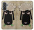 S2826 Cute Cartoon Unsleep Black Sheep Hülle Schutzhülle Taschen für Samsung Galaxy A37