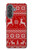 S2835 Christmas Reindeer Knitted Pattern Hülle Schutzhülle Taschen für Samsung Galaxy A37