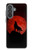 S2955 Wolf Howling Red Moon Hülle Schutzhülle Taschen für Samsung Galaxy A37