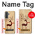S3081 Wooden Raindeer Graphic Printed Hülle Schutzhülle Taschen für Samsung Galaxy A37