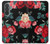 S3112 Rose Floral Pattern Black Hülle Schutzhülle Taschen für Samsung Galaxy A37