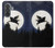 S3289 Flying Pig Full Moon Night Hülle Schutzhülle Taschen für Samsung Galaxy A37