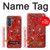 S3354 Red Classic Bandana Hülle Schutzhülle Taschen für Samsung Galaxy A37