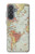 S3418 Vintage World Map Hülle Schutzhülle Taschen für Samsung Galaxy A37