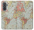 S3418 Vintage World Map Hülle Schutzhülle Taschen für Samsung Galaxy A37