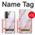 S3482 Soft Pink Marble Graphic Print Hülle Schutzhülle Taschen für Samsung Galaxy A37