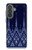 S3950 Textile Thai Blue Pattern Hülle Schutzhülle Taschen für Samsung Galaxy A37