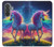 S3977 Colorful Unicorn Hülle Schutzhülle Taschen für Samsung Galaxy A37