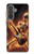 S3984 Fire Skeleton Playing Guitar Hülle Schutzhülle Taschen für Samsung Galaxy A37