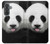 S4049 Cute Panda Stick Out Tongue Hülle Schutzhülle Taschen für Samsung Galaxy A37