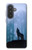 S0935 Wolf Howling in Forest Hülle Schutzhülle Taschen für Samsung Galaxy A57