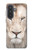 S2399 White Lion Face Hülle Schutzhülle Taschen für Samsung Galaxy A57