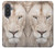 S2399 White Lion Face Hülle Schutzhülle Taschen für Samsung Galaxy A57