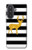 S2794 Black and White Striped Deer Gold Sparkles Hülle Schutzhülle Taschen für Samsung Galaxy A57