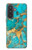 S2906 Aqua Turquoise Stone Hülle Schutzhülle Taschen für Samsung Galaxy A57
