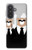 S3557 Bear in Black Suit Hülle Schutzhülle Taschen für Samsung Galaxy A57