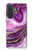 S3896 Purple Marble Gold Streaks Hülle Schutzhülle Taschen für Samsung Galaxy A57