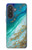S3920 Abstract Ocean Blue Color Mixed Emerald Hülle Schutzhülle Taschen für Samsung Galaxy A57