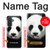 S4049 Cute Panda Stick Out Tongue Hülle Schutzhülle Taschen für Samsung Galaxy A57
