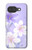 S2361 Purple White Flowers Hülle Schutzhülle Taschen für Google Pixel 10a
