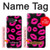 S2933 Pink Lips Kisses on Black Hülle Schutzhülle Taschen für Google Pixel 10a