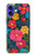S4105 Vibrant Colorful Floral Pattern Hülle Schutzhülle Taschen für iPhone 16