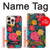 S4105 Vibrant Colorful Floral Pattern Hülle Schutzhülle Taschen für iPhone 16 pro