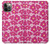 S4097 Pink Floral Seamless Pattern Design Hülle Schutzhülle Taschen für iPhone 12, iPhone 12 Pro