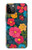 S4105 Vibrant Colorful Floral Pattern Hülle Schutzhülle Taschen für iPhone 12 Pro Max