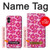 S4097 Pink Floral Seamless Pattern Design Hülle Schutzhülle Taschen für iPhone X, iPhone XS