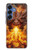S4090 Epic Fire Dragon Fantasy Illustration Hülle Schutzhülle Taschen für Samsung Galaxy S25