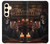 S4102 Vintage Skull Tavern Artwork Hülle Schutzhülle Taschen für Samsung Galaxy S24
