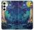 S4092 Moonlit Lighthouse Coastal Painting Hülle Schutzhülle Taschen für Samsung Galaxy S24 Plus