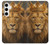 S4093 Royal Lion Portrait Artwork Hülle Schutzhülle Taschen für Samsung Galaxy S24 Plus