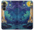 S4092 Moonlit Lighthouse Coastal Painting Hülle Schutzhülle Taschen für Samsung Galaxy S23 FE