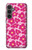 S4097 Pink Floral Seamless Pattern Design Hülle Schutzhülle Taschen für Samsung Galaxy S23 FE