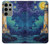 S4092 Moonlit Lighthouse Coastal Painting Hülle Schutzhülle Taschen für Samsung Galaxy S23 Ultra