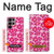 S4097 Pink Floral Seamless Pattern Design Hülle Schutzhülle Taschen für Samsung Galaxy S23 Ultra