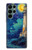 S4092 Moonlit Lighthouse Coastal Painting Hülle Schutzhülle Taschen für Samsung Galaxy S22 Ultra