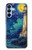 S4092 Moonlit Lighthouse Coastal Painting Hülle Schutzhülle Taschen für Samsung Galaxy A15 5G