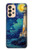 S4092 Moonlit Lighthouse Coastal Painting Hülle Schutzhülle Taschen für Samsung Galaxy A33 5G