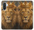 S4093 Royal Lion Portrait Artwork Hülle Schutzhülle Taschen für Samsung Galaxy A36