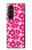 S4097 Pink Floral Seamless Pattern Design Hülle Schutzhülle Taschen für Samsung Galaxy Z Fold 5