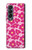 S4097 Pink Floral Seamless Pattern Design Hülle Schutzhülle Taschen für Samsung Galaxy Z Fold 4