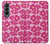 S4097 Pink Floral Seamless Pattern Design Hülle Schutzhülle Taschen für Samsung Galaxy Z Fold 4