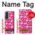 S4097 Pink Floral Seamless Pattern Design Hülle Schutzhülle Taschen für Samsung Galaxy Z Fold 4